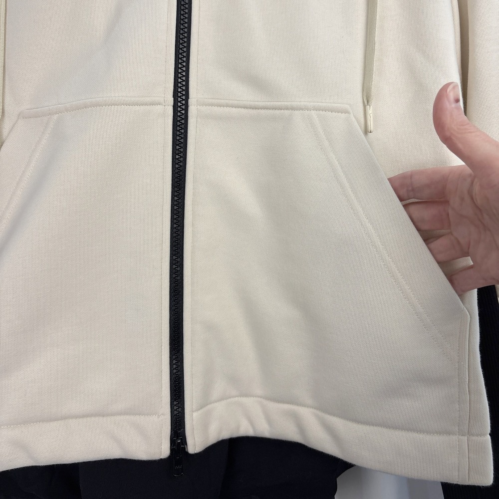 Sweaty Betty London Zip Up Hoodie Jacket Women's Small Cream & Black Colorblock - Picture 3 of 16